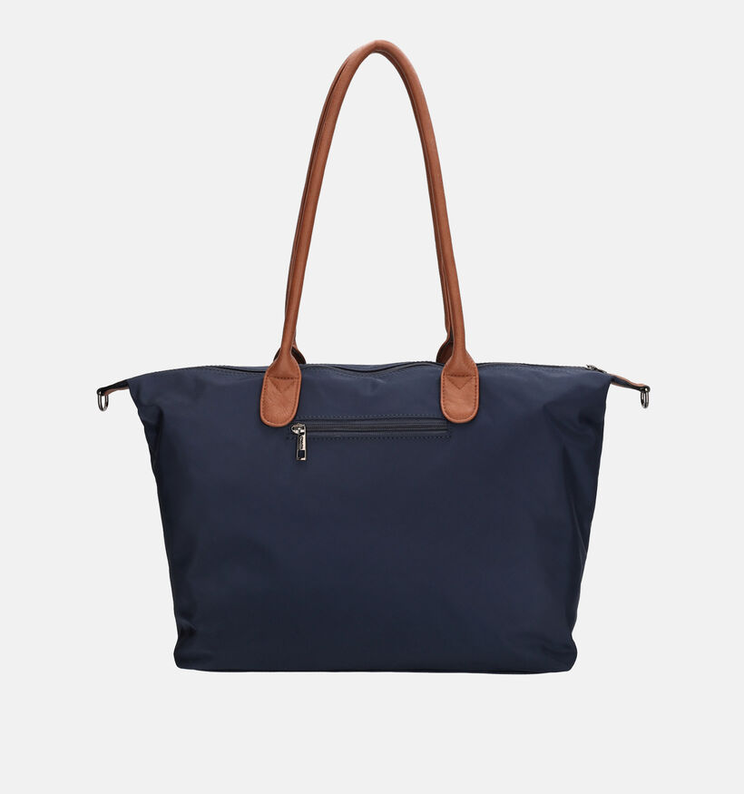 Charm London Donkerblauwe/Cognac Shoppertas voor dames (374395)