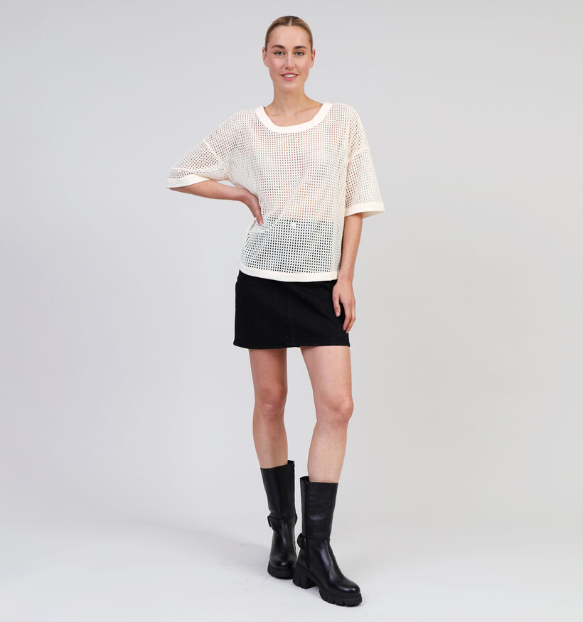 Vila Schamin T-shirt en Écru pour femmes (354075)