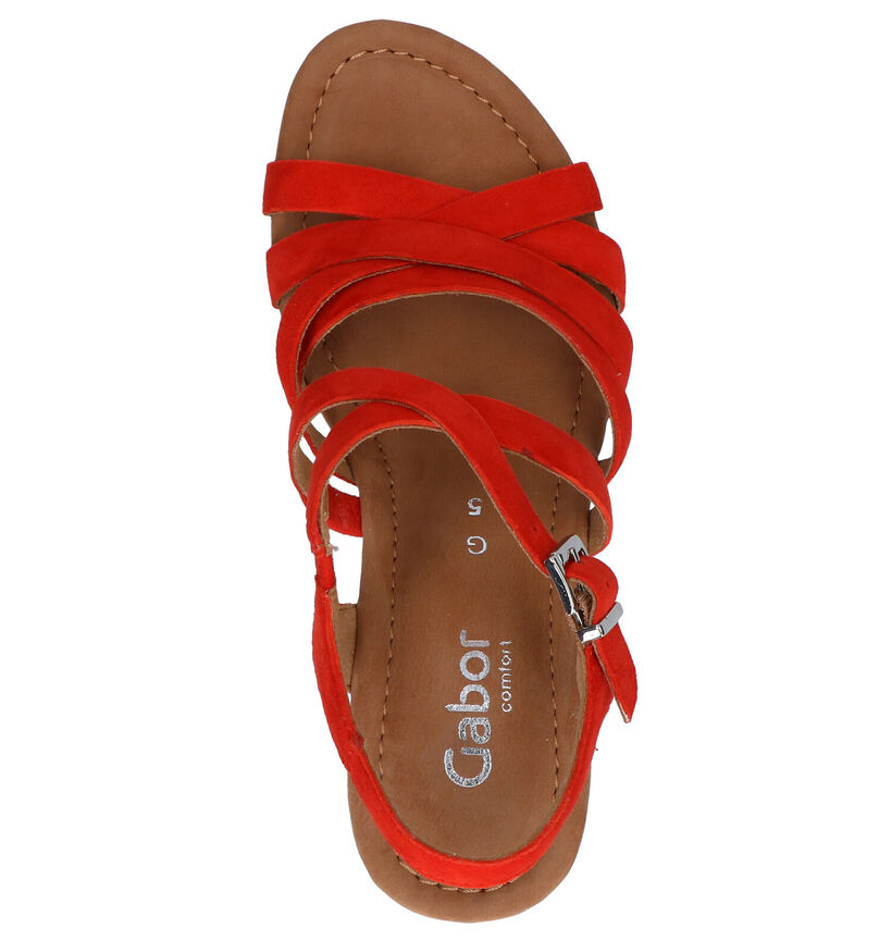 Gabor Sandales en Rouge en nubuck (271752)