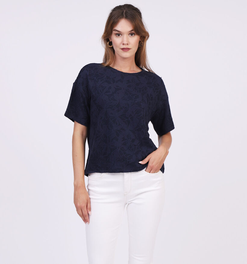 Vila Blomst Blauwe T-shirt (318784)