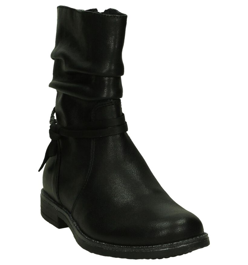 Milo & Mila Bottes basses en Noir en cuir (204660)