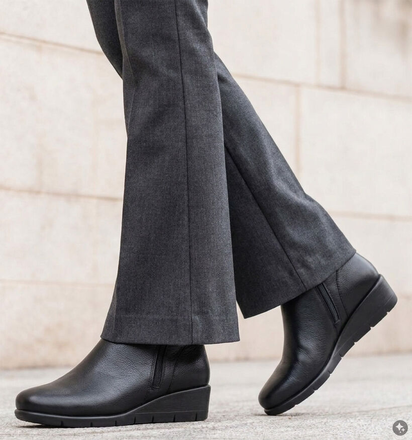 Hush Puppies Mibox Zwarte Boots met Rits voor dames (377832)