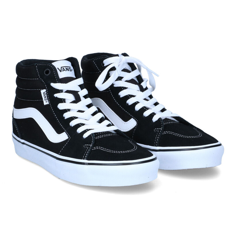 Vans Filmore Hi Baskets de skate en Noir pour femmes (328039)