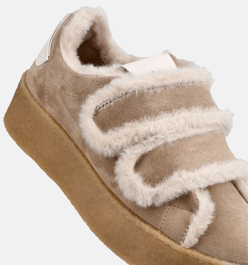 Tamaris Donkerbeige Schoenen met Velcro voor dames (381083) - geschikt voor steunzolen
