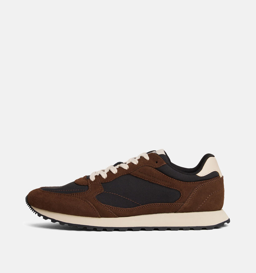 Tommy Hilfiger New Runner Eva Bruine Veterschoenen voor heren (362337) - geschikt voor steunzolen