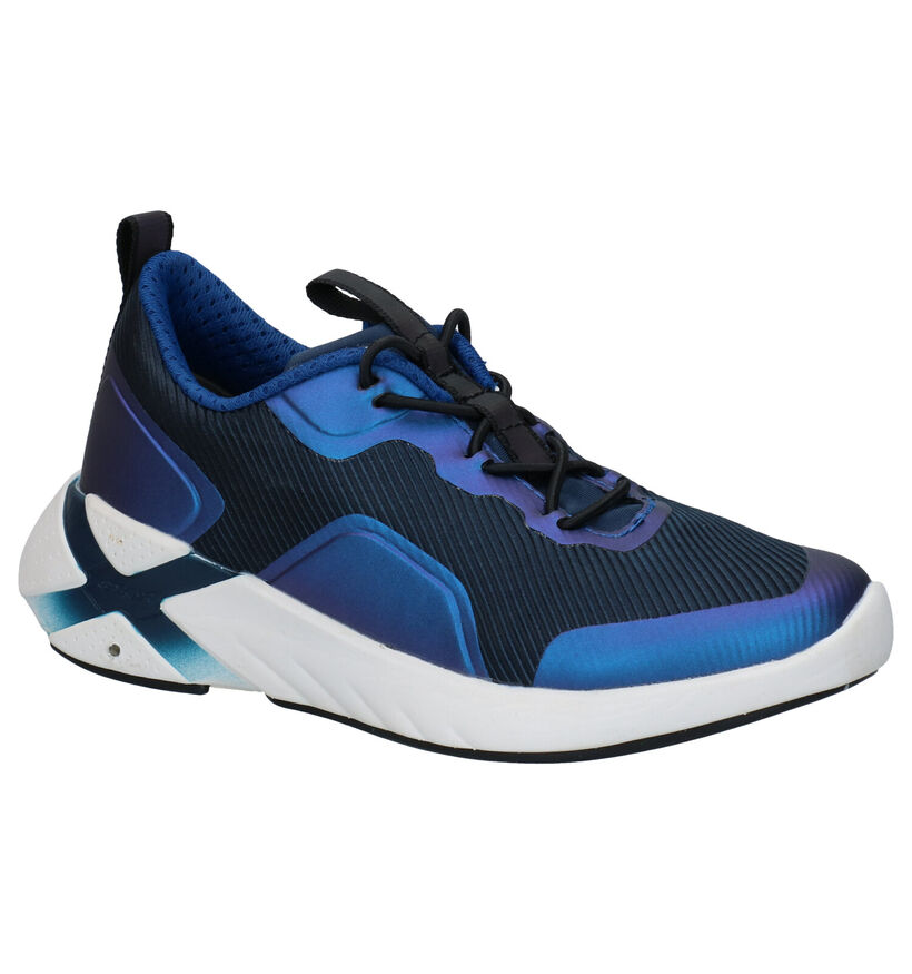 Geox Playkix Blauwe Sneakers voor jongens, meisjes (284101) - geschikt voor steunzolen