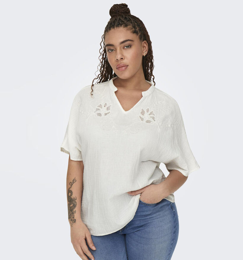 ONLY Carmakoma Thyra Blouse en Blanc pour femmes (343491)