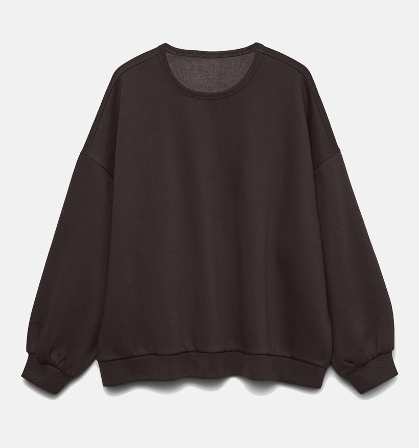 Vero Moda Teddy Sweatshirt en Brun fonc&eacute; pour femmes (381322)