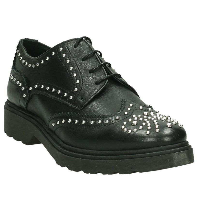 Omnio Chaussures à lacets en Noir en cuir (194136)
