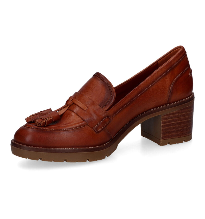 Pikolinos Llanes Cognac Mocassins met hak voor dames (329618)