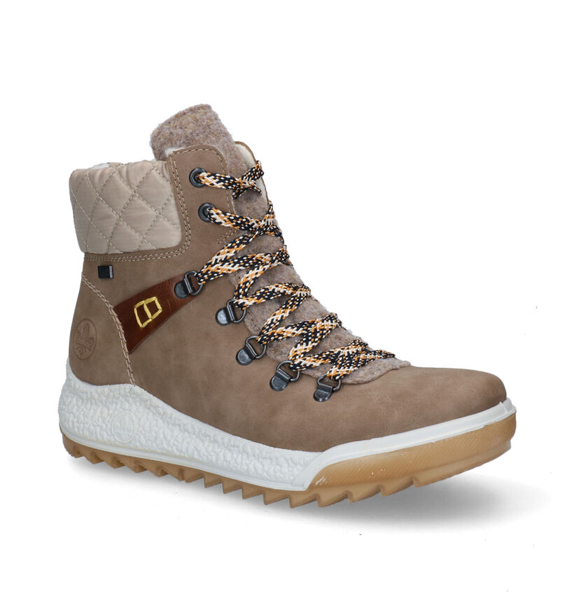 Rieker Taupe Wandelschoenen in kunstleer (297925)