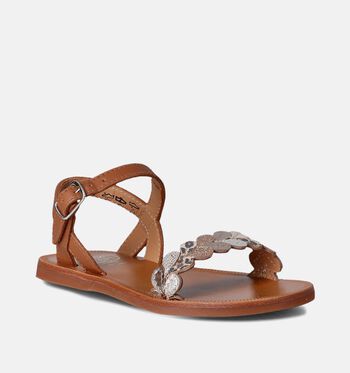 Pom d'Api Sandales Cognac/Rose