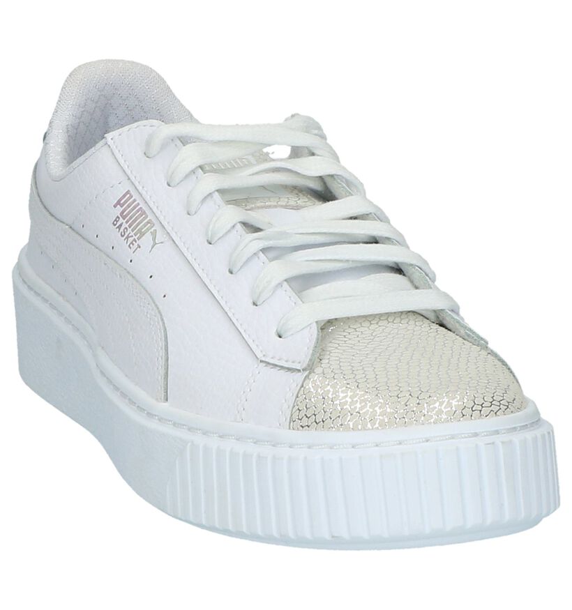 Witte Lage Sneakers Puma Basket Platform, , pdp