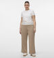 Vero Moda Curve Berlin Wide Lichtbruine Broek voor dames (367781)
