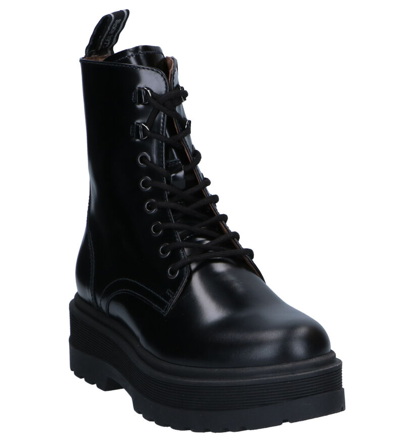 NeroGiardini Boots à lacets en Noir en cuir (296629)
