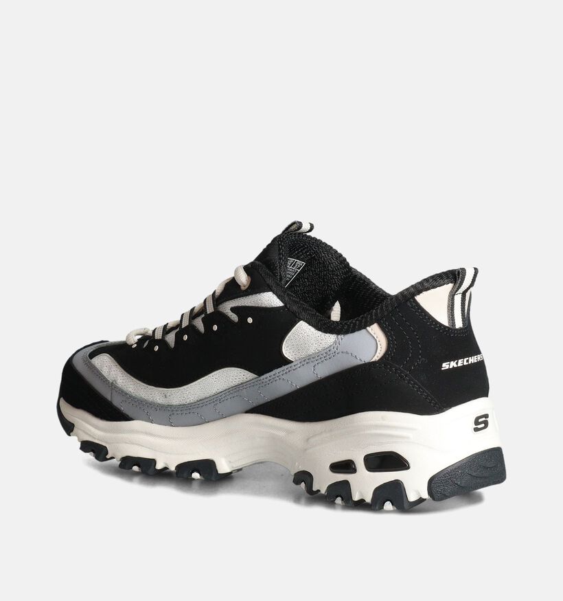 Skechers D'Lites Baskets en Noir/Blanc pour femmes (359723)