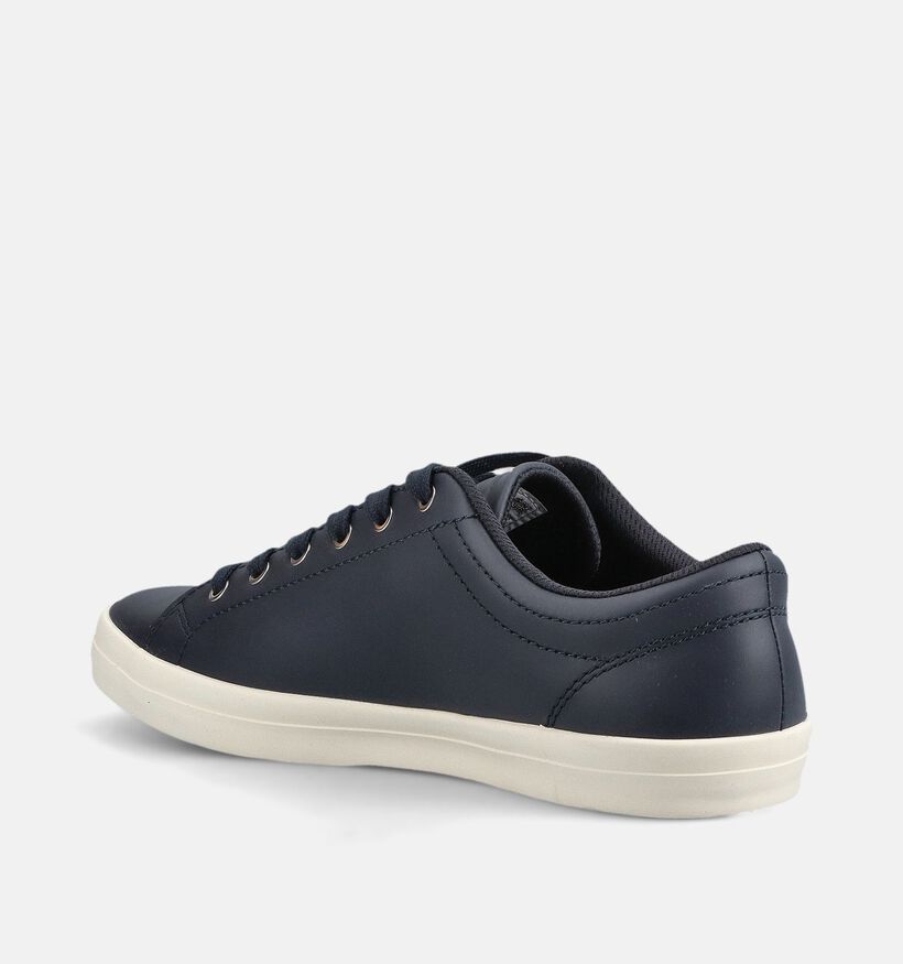 Fred Perry Baseline Leather Chaussures plates en Bleu fonc&eacute; pour hommes (378094)