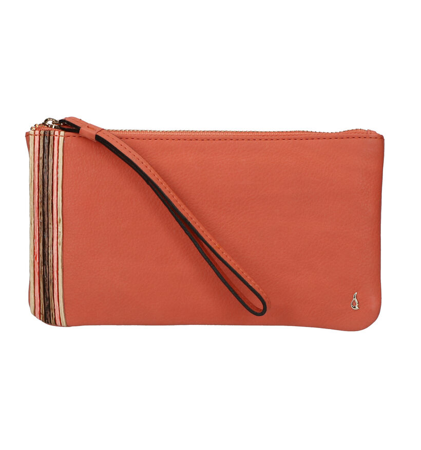 Abbacino Porte- monnaie zippé en Orange en cuir (274325)