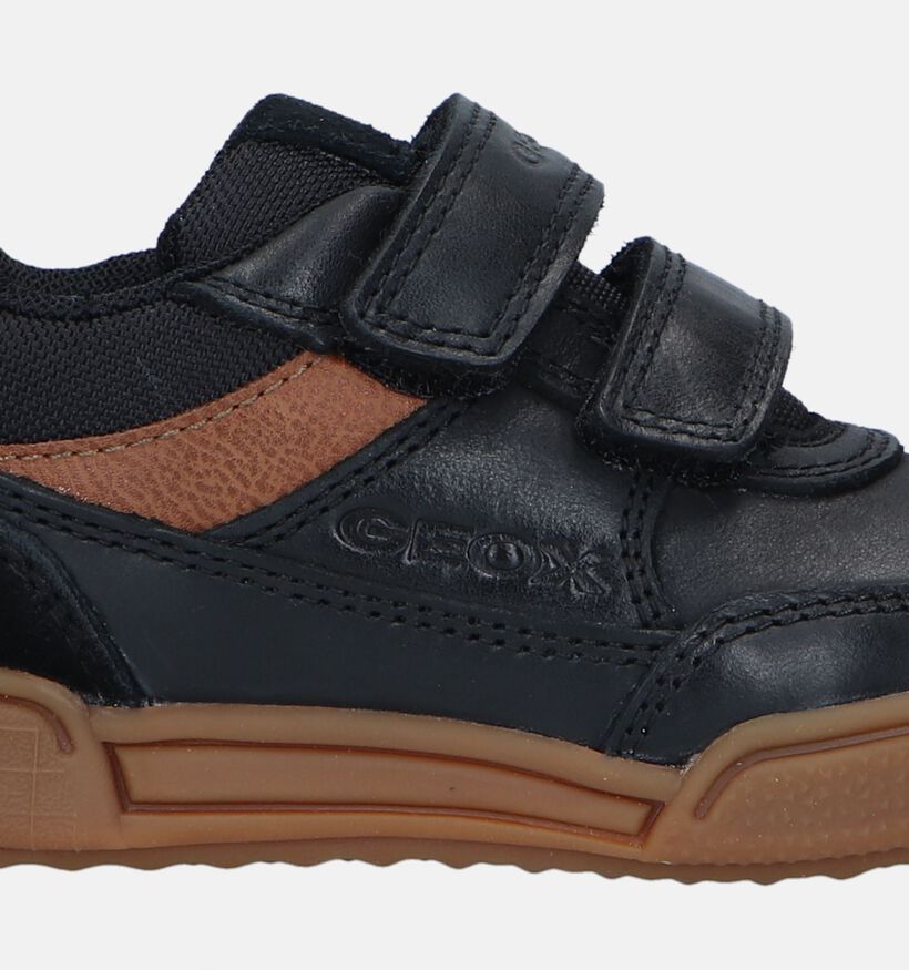 Geox Poseido Zwarte Velcroschoenen voor jongens (330066) - geschikt voor steunzolen