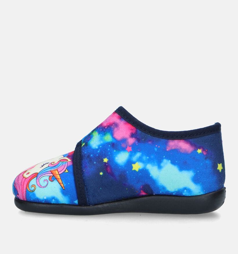 Milo & Mila Blauwe Pantoffels met unicorns voor meisjes (332262)