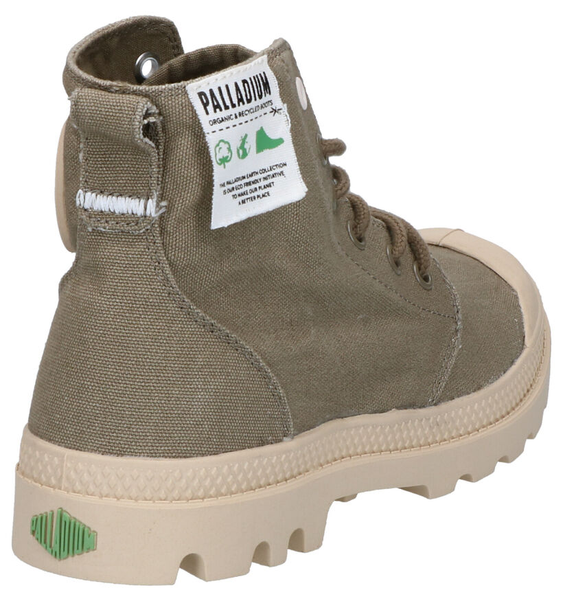 Palladium Hi Organic Bottines en Kaki en textile (267405)