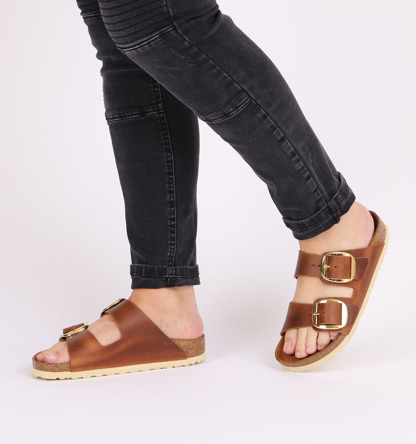 Birkenstock Arizona Big Buckle Nu-pieds en Noir en cuir (294834)