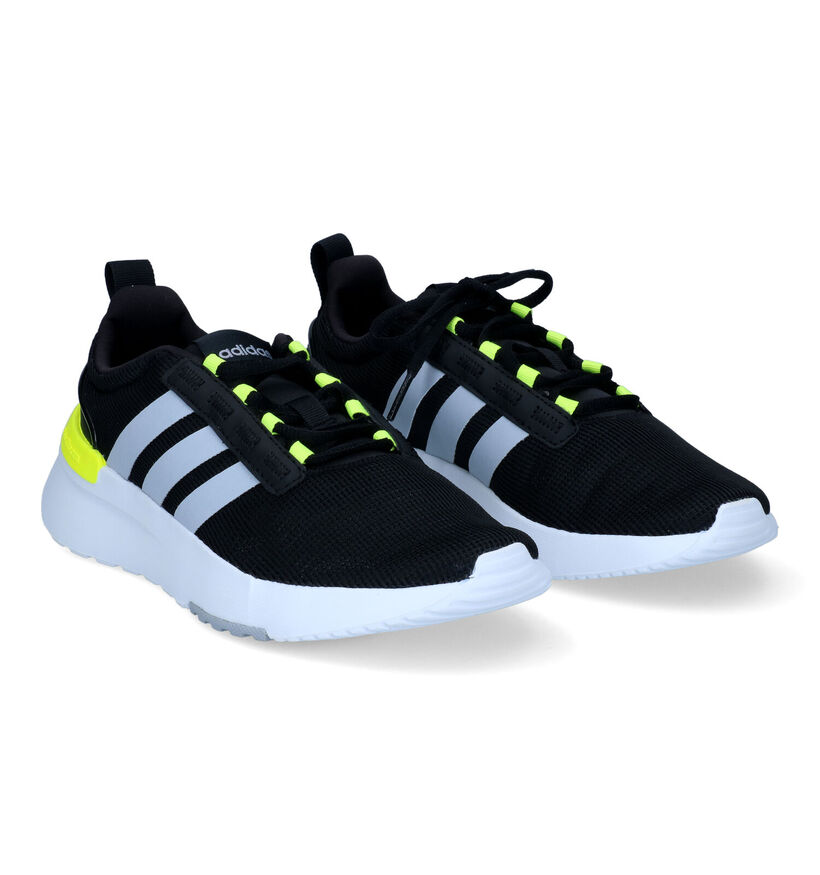 adidas Racer Zwarte Sneakers voor jongens (308053) - geschikt voor steunzolen