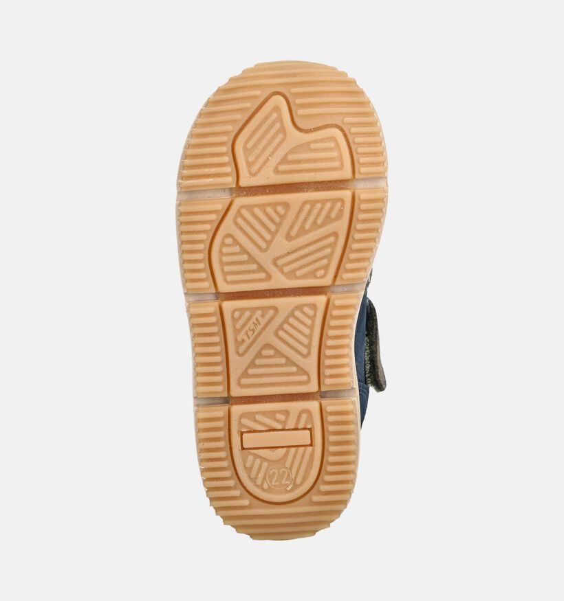 STONES and BONES Coly Baskets basses en Bleu/Vert Kaki pour gar&ccedil;ons (378193) - pour semelles orthop&eacute;diques