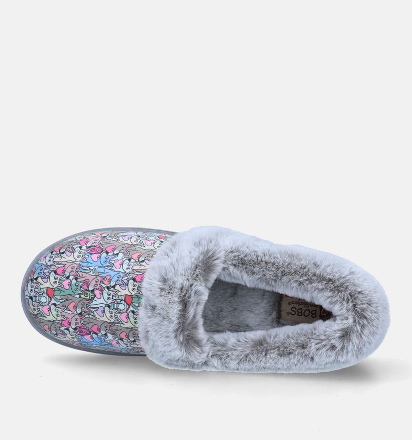 Skechers Bobs Too Cozy Paws Forever Pantoufles en Gris pour femmes (328080)