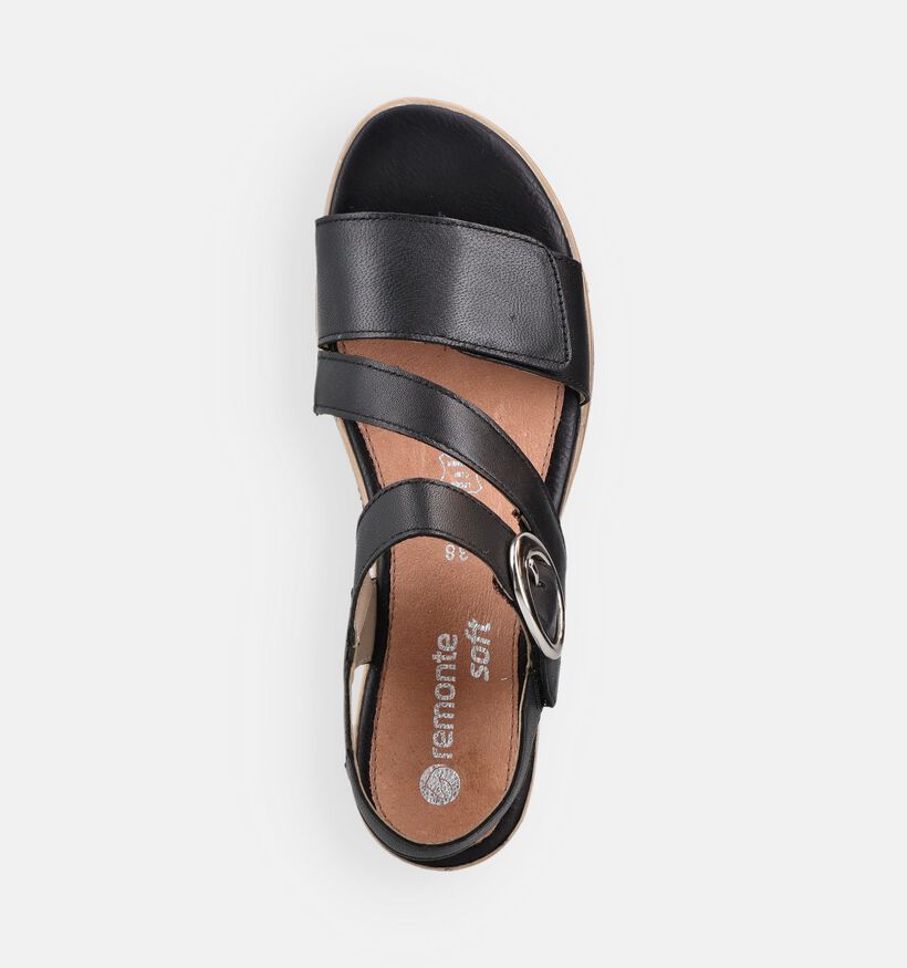 Remonte Zwarte Sandalen met Sleehak voor dames (370459)