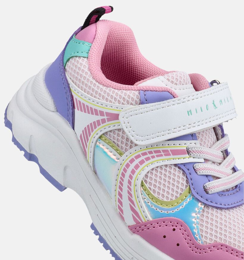 Milo & Mila Roze/Paarse Sneakers Pastel voor meisjes (378699) - geschikt voor steunzolen