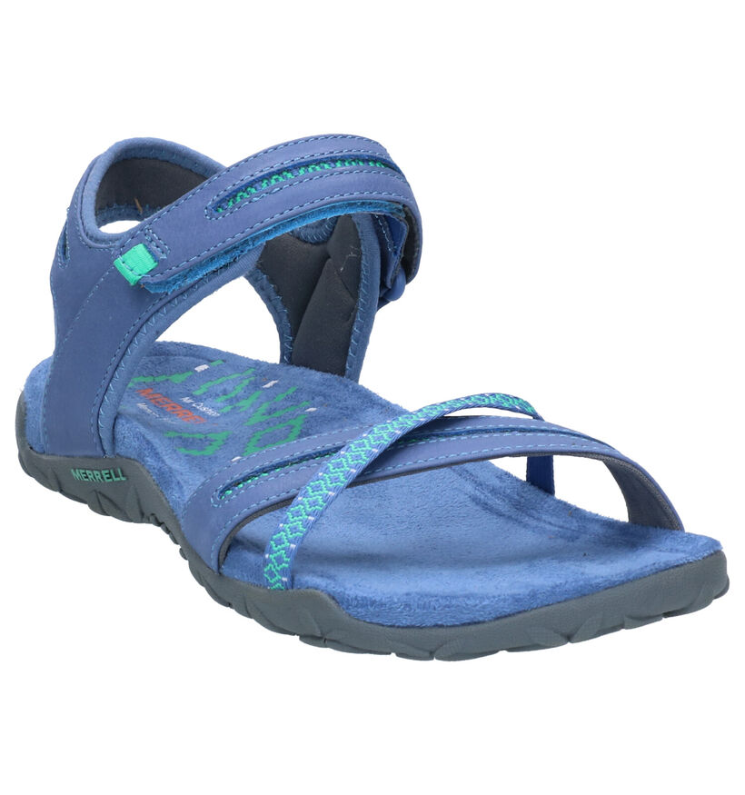 Merrell Terran Cross Blauwe Sandalen in leer (274869)