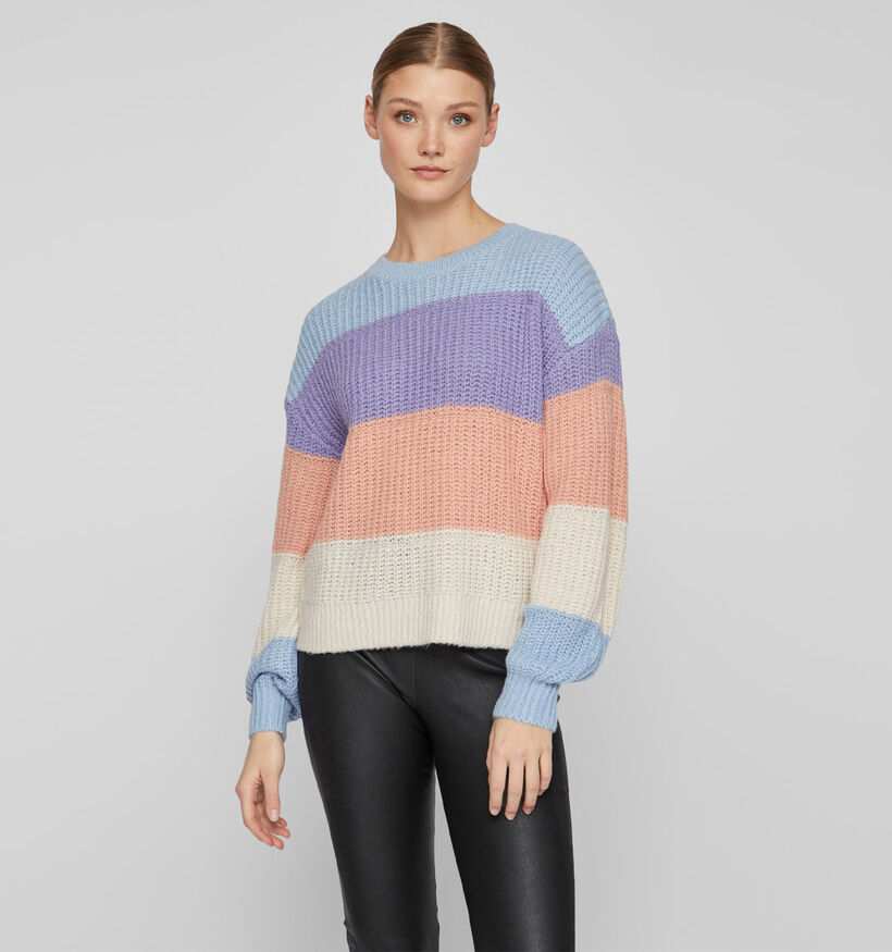 Vila Laila Blauwe Gestreepte Trui voor dames (323687)