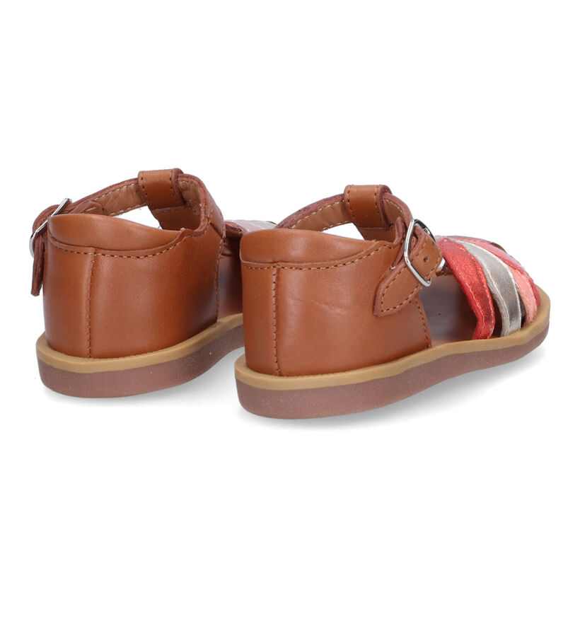 Pom d'Api Poppy Oto Sandales en Cognac pour filles (304775)