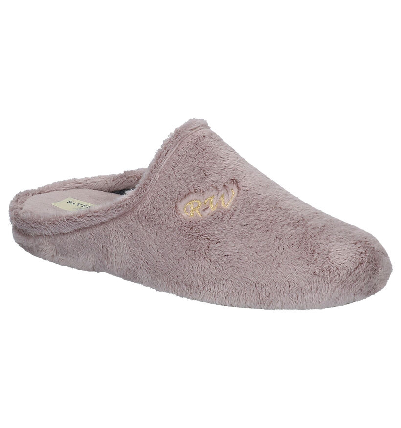 River Woods Beige Pantoffels in stof (298441)