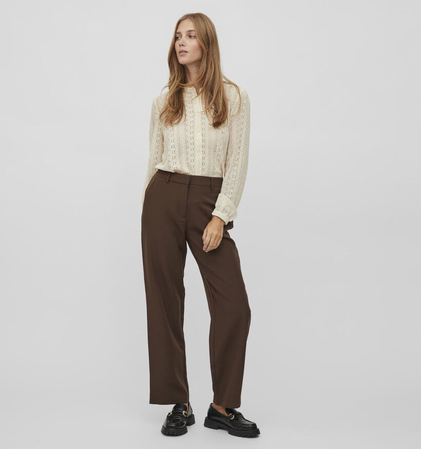 Vila Chikka Beige Kanten Blouse voor dames (344259)