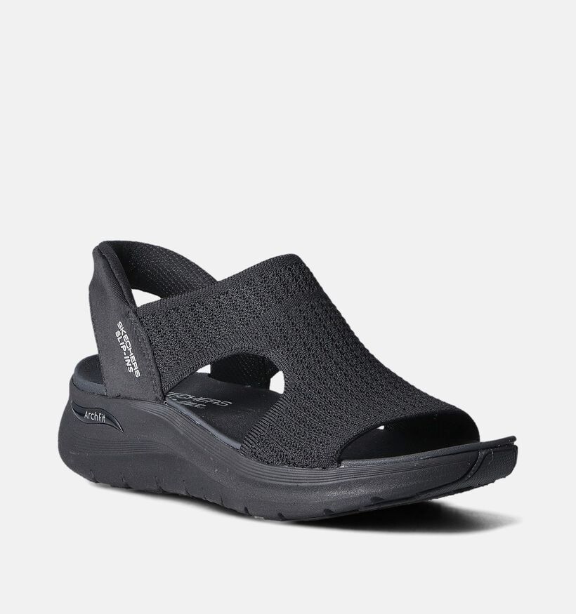 Skechers Arch Fit 2.0 Everyday Zwarte Sandalen voor dames (354727)