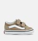 Vans Old Skool Baskets pour b&eacute;b&eacute; en Beige pour filles (376416)