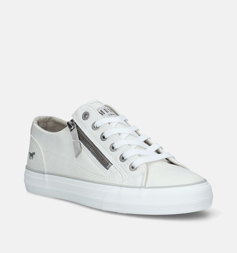 Mustang Witte Sneakers voor dames (336419) - geschikt voor steunzolen