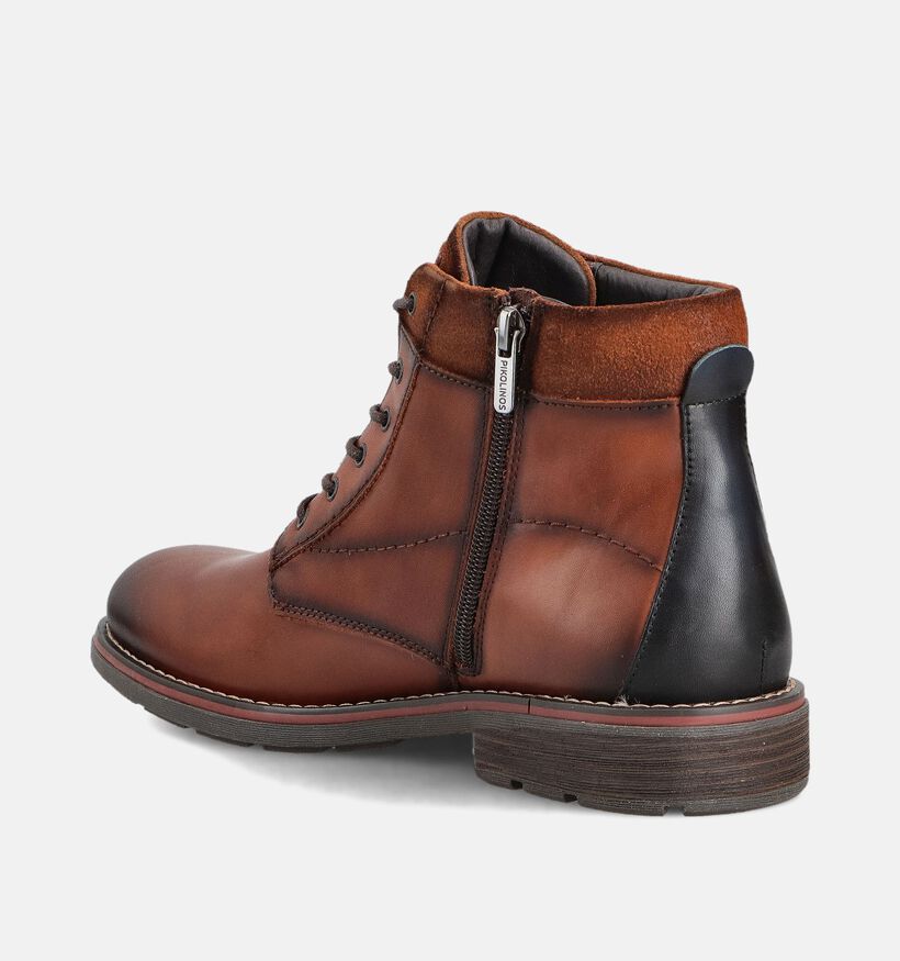 Pikolinos York Cognac Boots met Veter en Rits voor heren (379258) - geschikt voor steunzolen