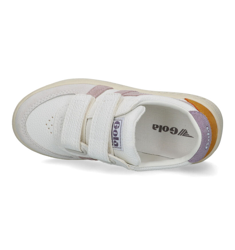 Gola Grandslam Trident Strap Witte Sneakers voor meisjes (335714) - geschikt voor steunzolen