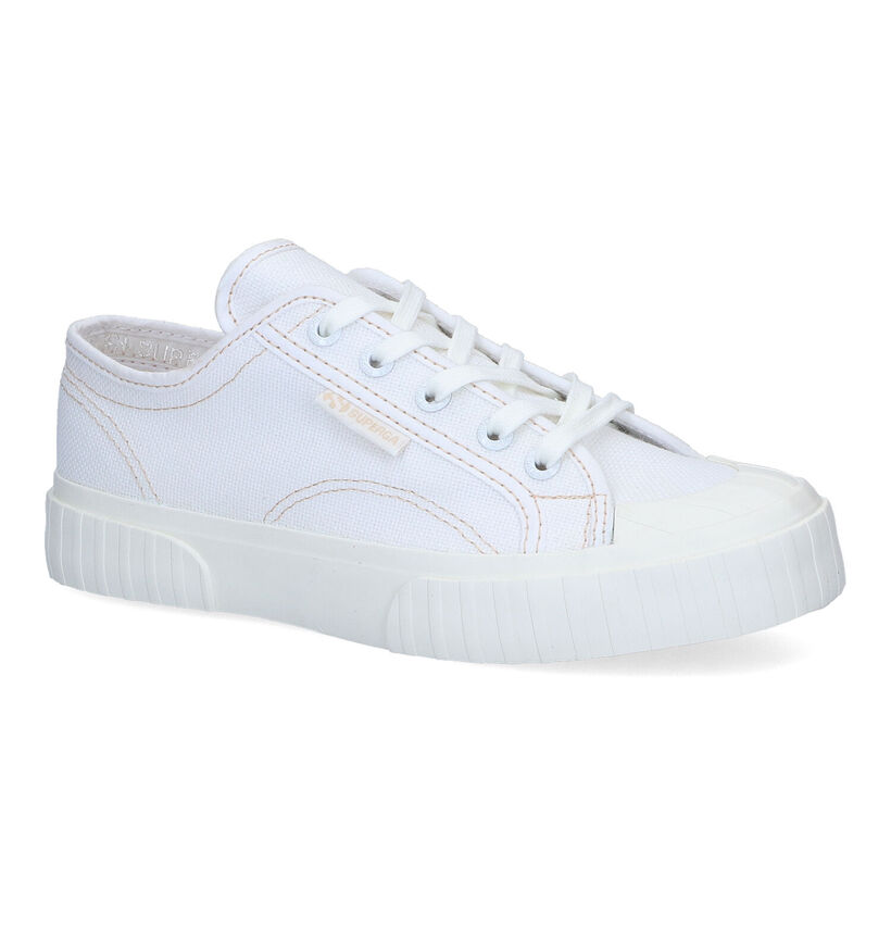 Superga Stripe Witte Sneakers voor dames (305728)