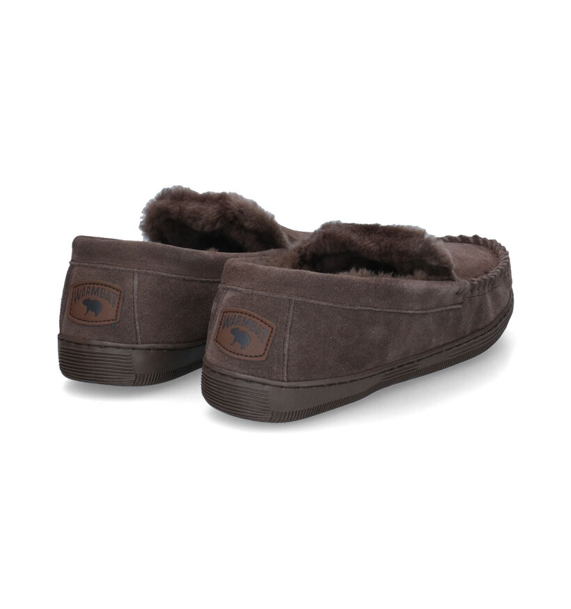 Warmbat Grizzly Pantoufles en Cognac pour hommes (314422)