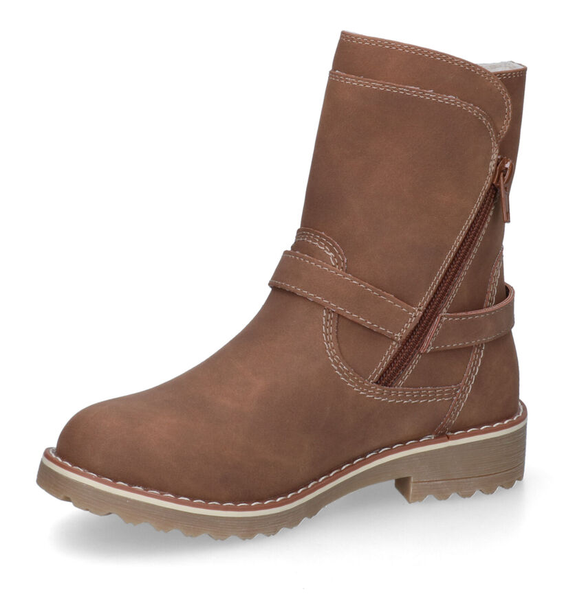 Milo & Mila Bottes courtes en Camel pour filles (316206)