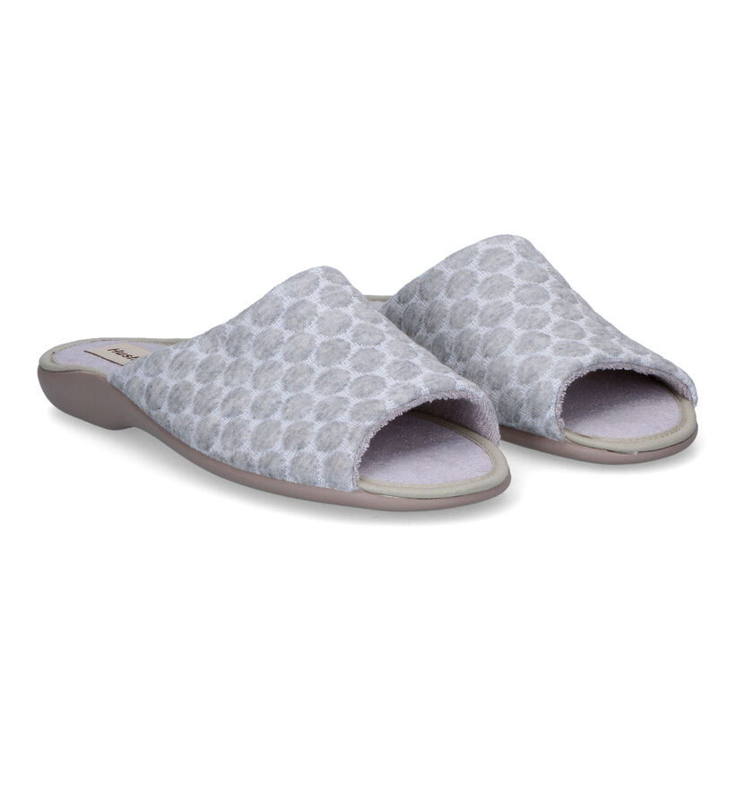 Hush Puppies Dub Pantoufles en Gris en textile (308853)