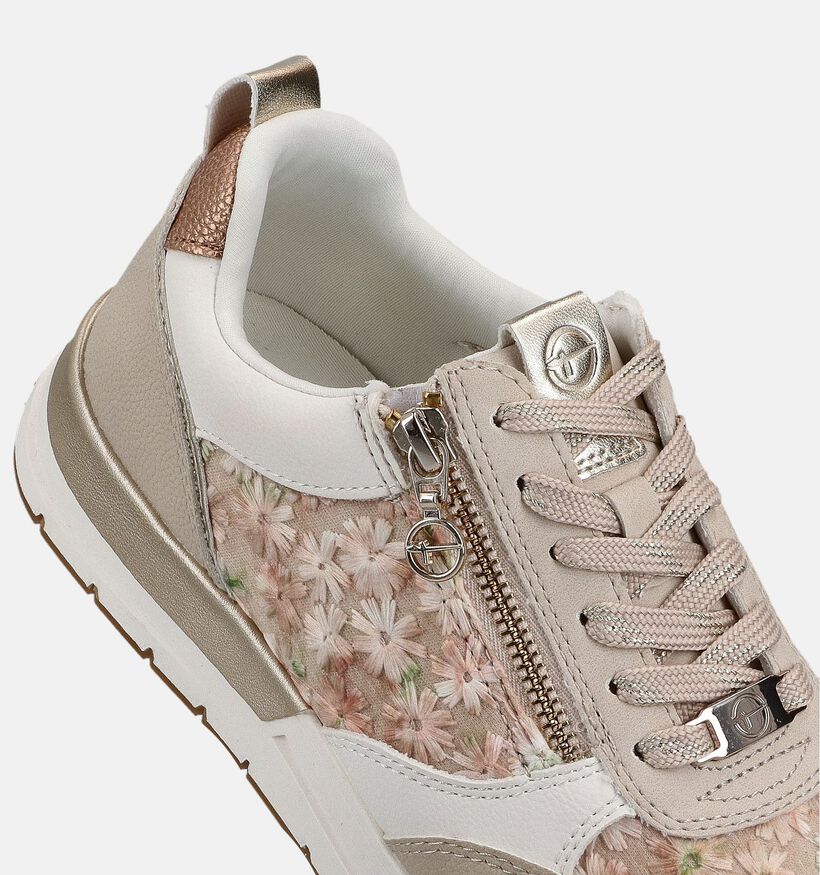 Tamaris Lichtbeige Veterschoenen voor dames (367645) - geschikt voor steunzolen