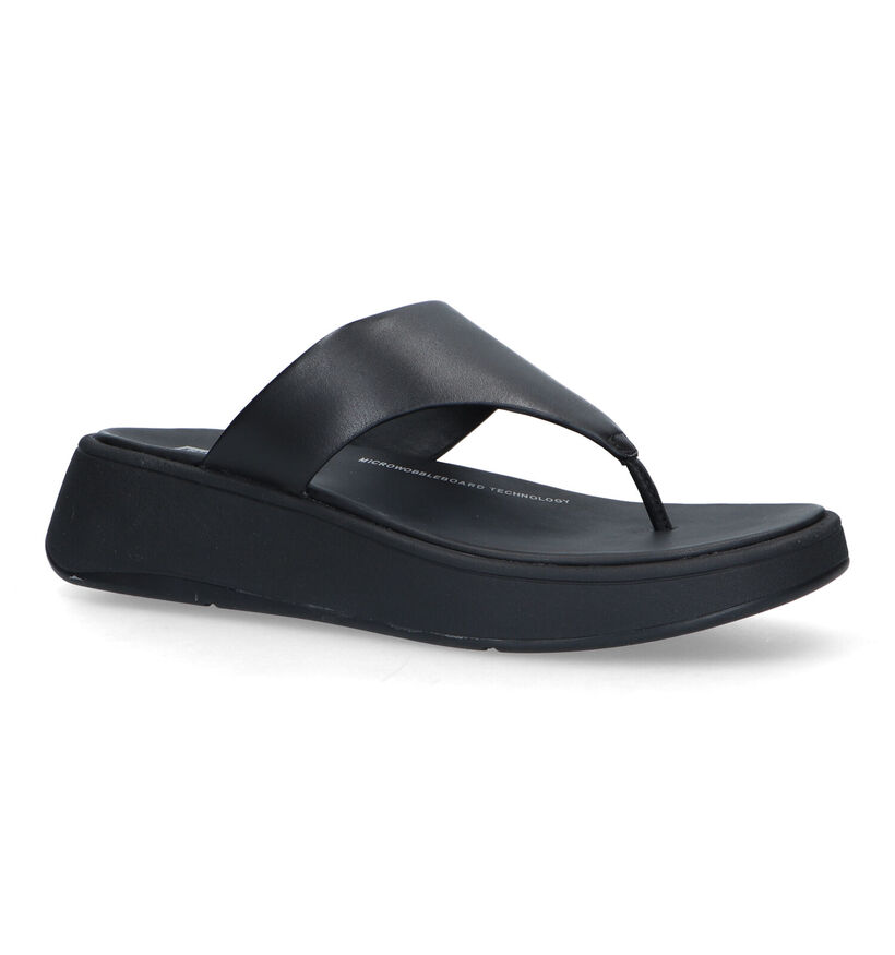 FitFlop F-Mode Flatform Zwarte Teenslippers voor dames (320481)