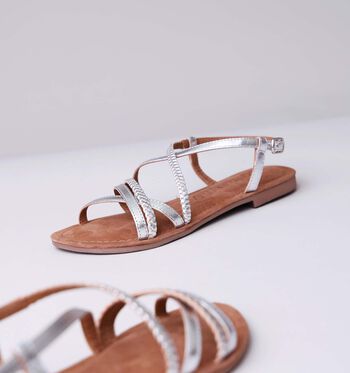 Lazamani Sandales Argent