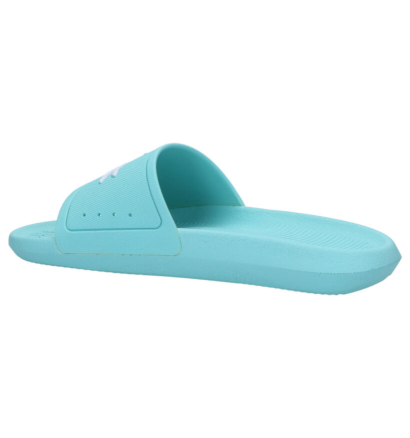Lacoste Croco Turquoise Badslippers in kunststof (266915)