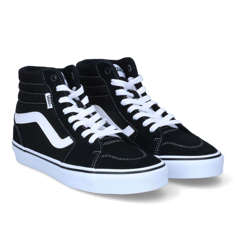 Vans Filmore Hi Baskets de skate en Noir pour femmes (328039)